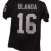 George Blanda Autographed/Signed Oakland Raiders Black XL Jersey HOF 10556