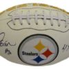 Rocky Bleier Signed Pittsburgh Steelers White Logo Football 4x Champs JSA 10562