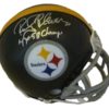 Rocky Bleier Signed Pittsburgh Steelers TB Mini Helmet 4x SB Champs JSA 10565