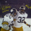 Rocky Bleier & Franco Harris Signed Pittsburgh Steelers 16x20 Photo JSA 10566