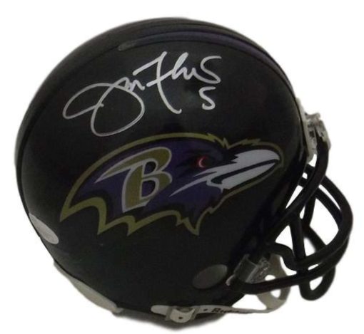 Joe Flacco Autographed/Signed Baltimore Ravens Mini Helmet JSA 10596