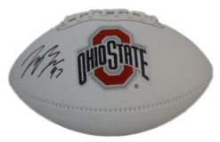 Joey Bosa Autographed/Signed Ohio State Buckeyes White Logo Football JSA 10598