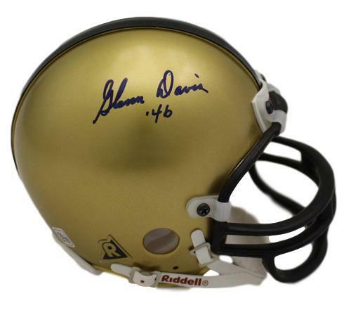 Glenn Davis Autographed/Signed Army Heisman Trophy Mini Helmet JSA 10613