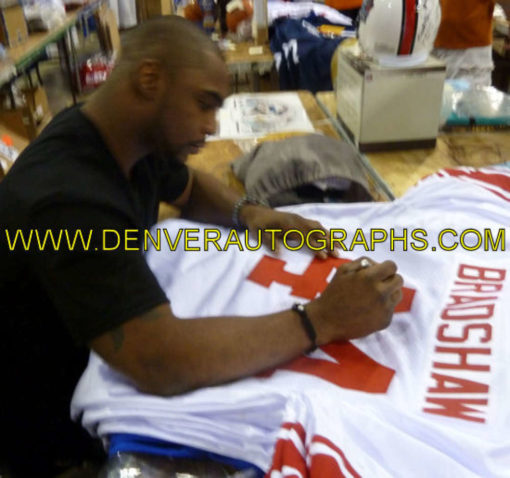 Ahmad Bradshaw Autographed/Signed New York Giants White XL Jersey JSA 10619