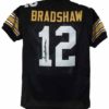 Terry Bradshaw Autographed/Signed Pittsburgh Steelers XL Black Jersey JSA 10630