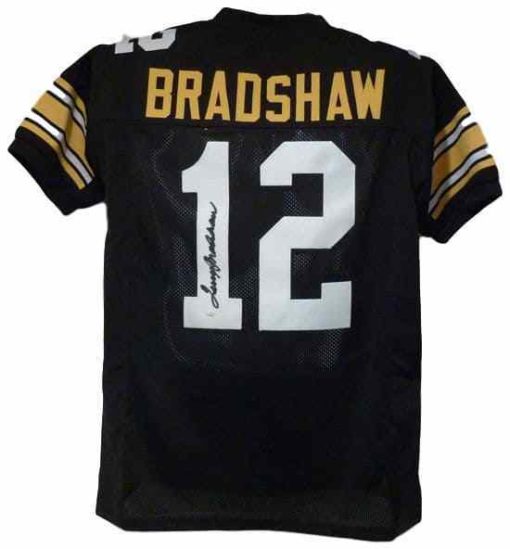 Terry Bradshaw Autographed/Signed Pittsburgh Steelers XL Black Jersey JSA 10630