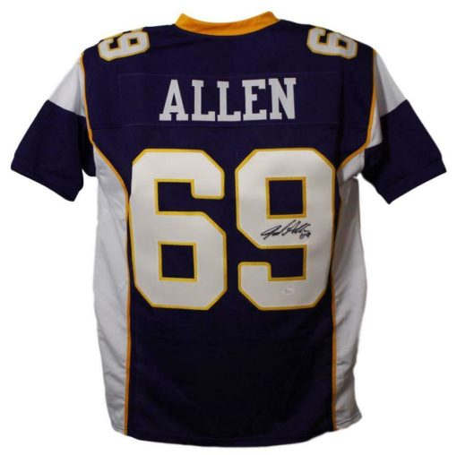 Jared Allen Autographed/Signed Minnesota Vikings XL Purple Jersey JSA 10641