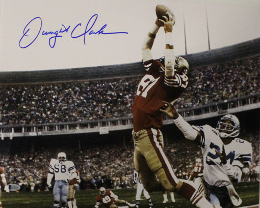 Dwight Clark Autographed/Signed San Francisco 49ers 16x20 Photo BAS 10645