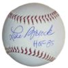 Lou Brock Autographed MLB Baseball St. Louis Cardinals w/HOF 85 JSA 10650