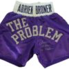Adrien Broner Autographed Purple Boxing Trunks The Problem JSA 10654