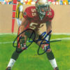 Derrick Brooks Autographed Tampa Bay Buccaneers Goal Line Art Card Blue 10656