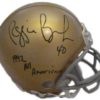 Reggie Brooks Autographed/Signed Notre Dame Mini Helmet 1992 All American 10664