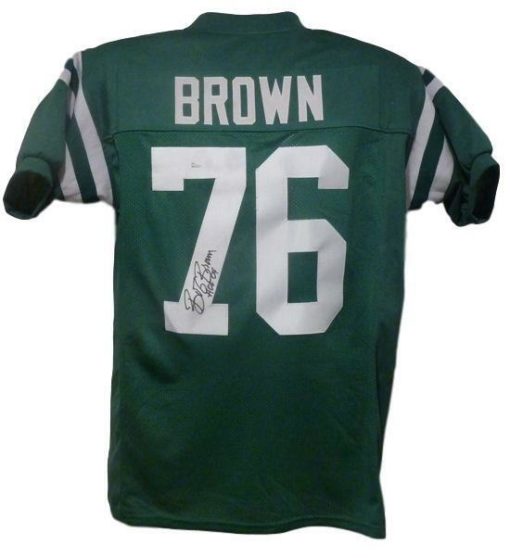 Bob Brown Autographed Philadelphia Eagles XL Green Jersey HOF JSA 10675