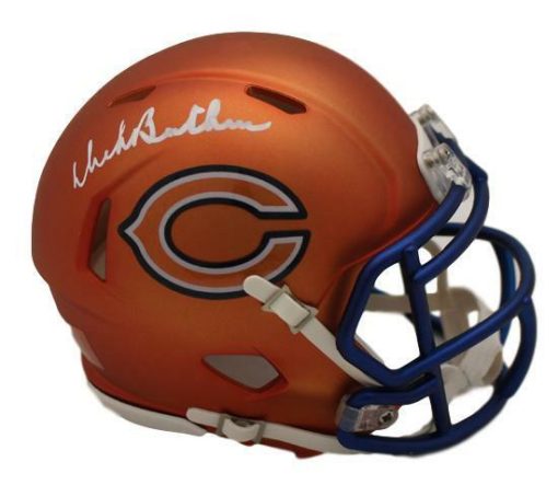 Dick Butkus Autographed/Signed Chicago Bears Blaze Mini Helmet JSA 10691
