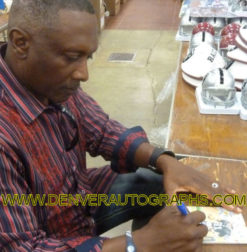Tim Brown Autographed/Signed Oakland Raiders Goal Line Art Card Blue 10698