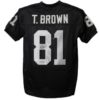 Tim Brown Autographed/Signed Oakland Raiders XL Black Jersey JSA 10703