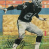 Willie Brown Autographed Oakland Raiders Goal Line Art Card Black HOF 10709