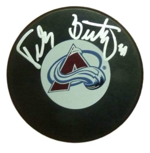 Peter Budaj Autographed/Signed Colorado Avalanche Logo Puck 10731