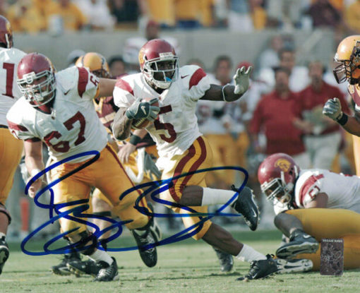 Reggie Bush Autographed/Signed USC Trojans 8x10 Photo 10744