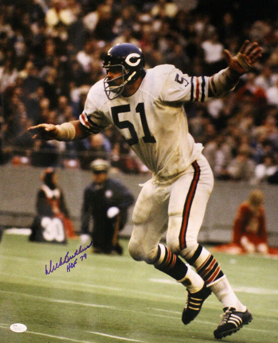 Dick Butkus Autographed/Signed Chicago Bears 16x20 Photo HOF JSA 10749