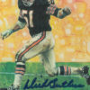 Dick Butkus Autographed Chicago Bears Goal Line Art Card Blue N/O 10752
