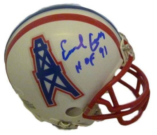 Earl Campbell Autographed/Signed Houston Oilers Mini Helmet HOF 91 JSA 10779