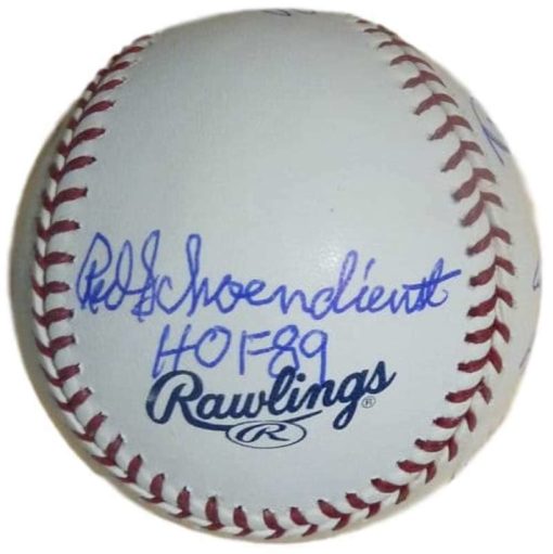 St Louis Cardinals Hall of Fame Signed Baseball Herzog Musial +5 JSA 10798