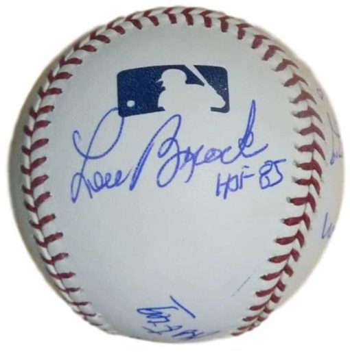 St Louis Cardinals Hall of Fame Signed Baseball Herzog Musial +5 JSA 10798