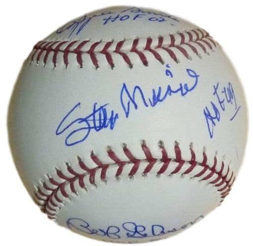 St Louis Cardinals Hall of Fame Signed Baseball Herzog Musial +5 JSA 10798