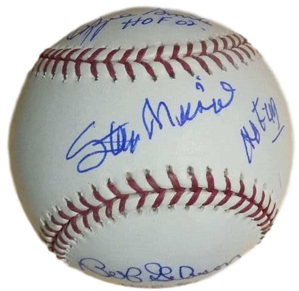 St Louis Cardinals Hall of Fame Signed Baseball Herzog Musial +5 JSA 10798 – Denver Autographs