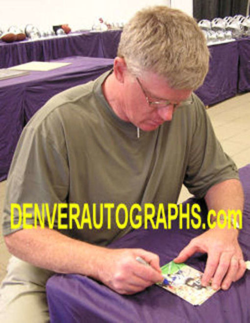 Dave Casper Autographed/Signed Raiders Goal Line Art Card Blue HOF 10835