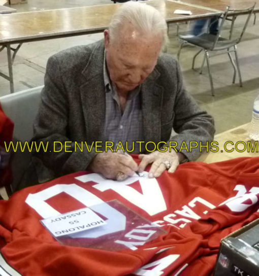 Hopalong Cassidy Autographed Ohio State Buckeyes XL Red Jersey BAS 10840