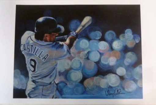 Vinny Castilla Autographed/Signed Colorado Rockies 11x17 Print 10842