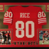 Jerry Rice Autographed/Signed San Francisco 49ers Framed Red Jersey JSA 10851