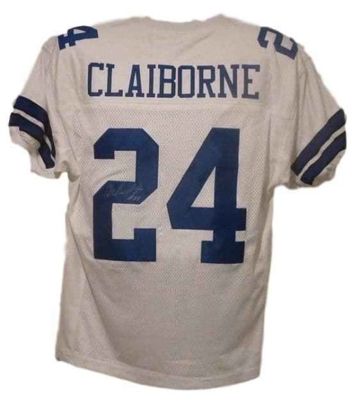 Morris Claiborne Autographed/Signed Dallas Cowboys White XL Jersey 10867
