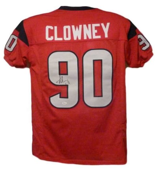 Jadeveon Clowney Autographed/Signed Houston Texans Red XL Jersey JSA 10884