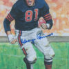 George Connor Autographed/Signed Chicago Bears Goal Line Art Card Blue 10893