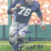 Lou Creekmur Autographed Detroit Lions Goal Line Art Blue HOF 10922