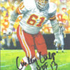 Curley Culp Autographed Kansas City Chiefs Goal Line Art Card Black HOF 10935