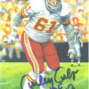 Curley Culp Autographed Kansas City Chiefs Goal Line Art Card HOF 13 Blue 10936