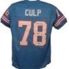 Curley Culp Autographed/Signed Houston Oilers Blue XL Jersey HOF Tristar 10937