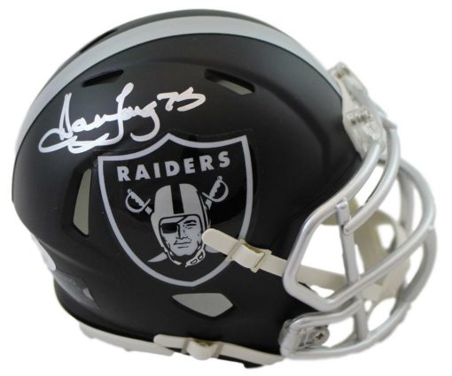 Howie Long Autographed/Signed Oakland Raiders Blaze Mini Helmet JSA 10940