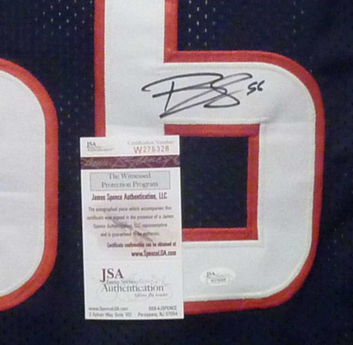 Brian Cushing Autographed/Signed Houston Texans Blue XL Jersey JSA 10950