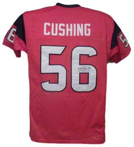 Brian Cushing Autographed/Signed Houston Texans Red XL Jersey JSA 10951