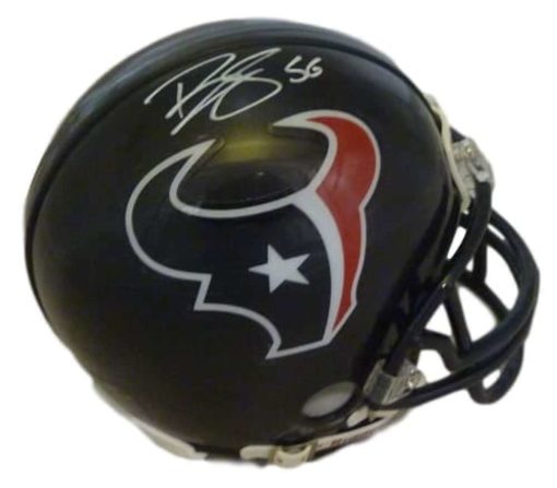 Brian Cushing Autographed/Signed Houston Texans Riddell Mini Helmet 10954