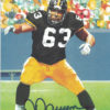 Dermontti Dawson Autographed Pittsburgh Steelers Goal Line Art Card Blue 11000