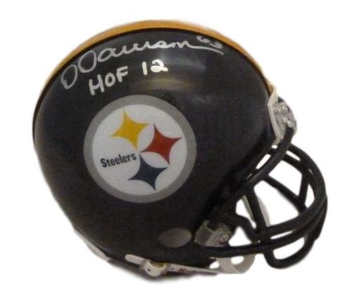 Dermontti Dawson Autographed/Signed Pittsburgh Steelers Mini Helmet HOF 11005
