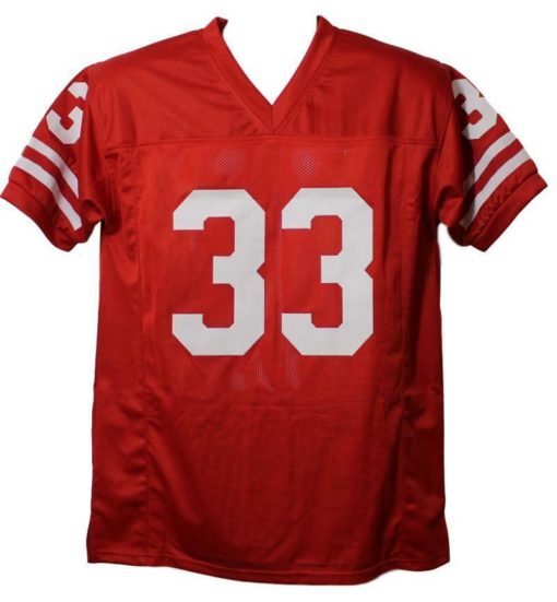 Ron Dayne Autographed/Signed Wisconsin Badgers Red XL Jersey 99HT JSA 11018