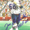 Joe Delamielleure Autographed Buffalo Bills Goal Line in Blue HOF 03 11034