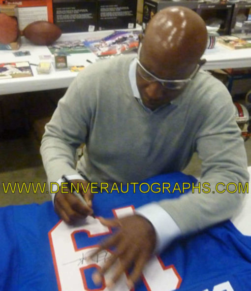 Eric Dickerson Autographed SMU Mustangs Blue XL Jersey Pony Express JSA 11058
